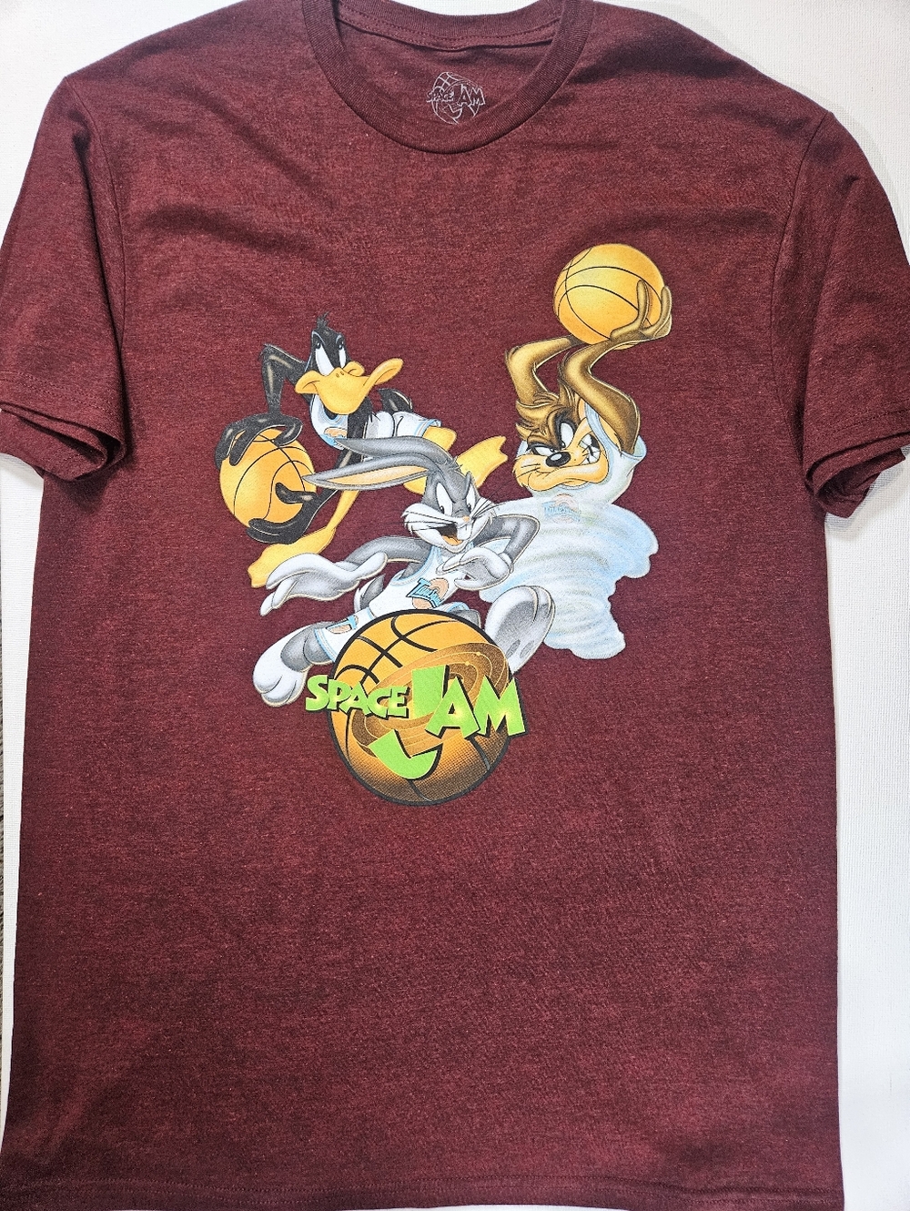 Space Jam T-shirt Mens Large Red Looney‎ Tunes Bugs Bunny Taz Daffy Duck Graphic